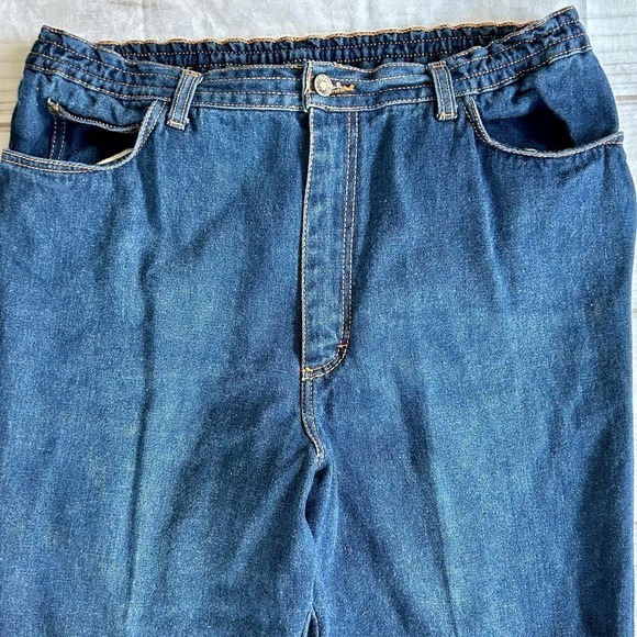 Vintage Gitano Mom jeans straight leg high rise 80s 90s Elastic waist 18 - Picture 5 of 8